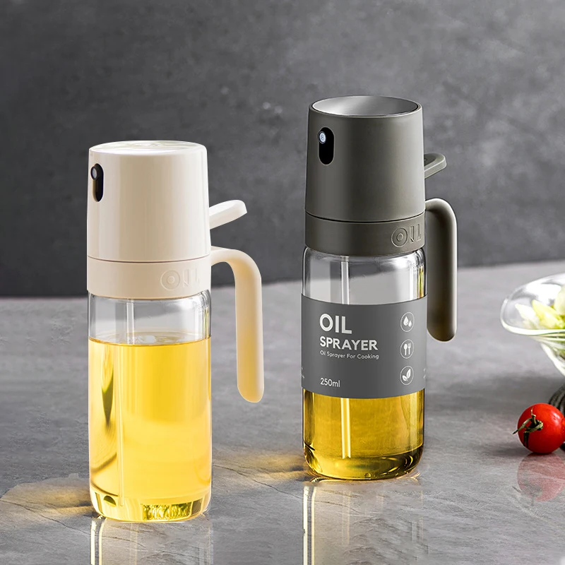 

250ml High Borosilicate Glass Oil Spray Bottle Cooking Oil Dispenser Olive Oil Sprayer Air Fryer Salad Baking Sprayer