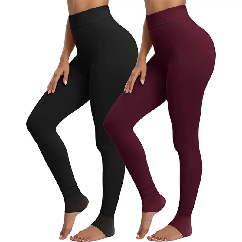 Women Winter Warm Fleece Lined Leggings Thick Velvet Tights 2022 New Thermal Pants Hight Wasit Sexy Body Socks Female Plus Size