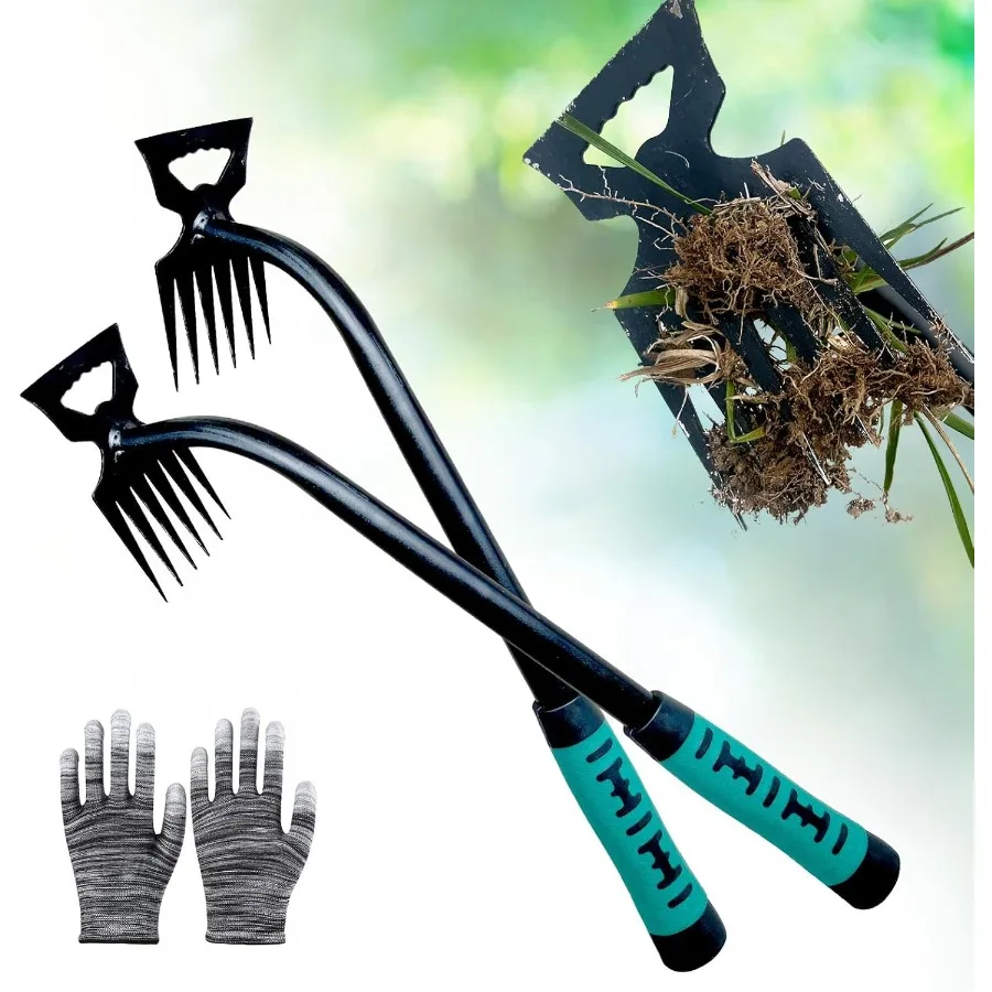 

2Pcs Gardening Hand Weeder Tools 2025 New Weeding Artifact Uprooting Weeding Tool for Yard Garden Manganese Steel Weed Removal