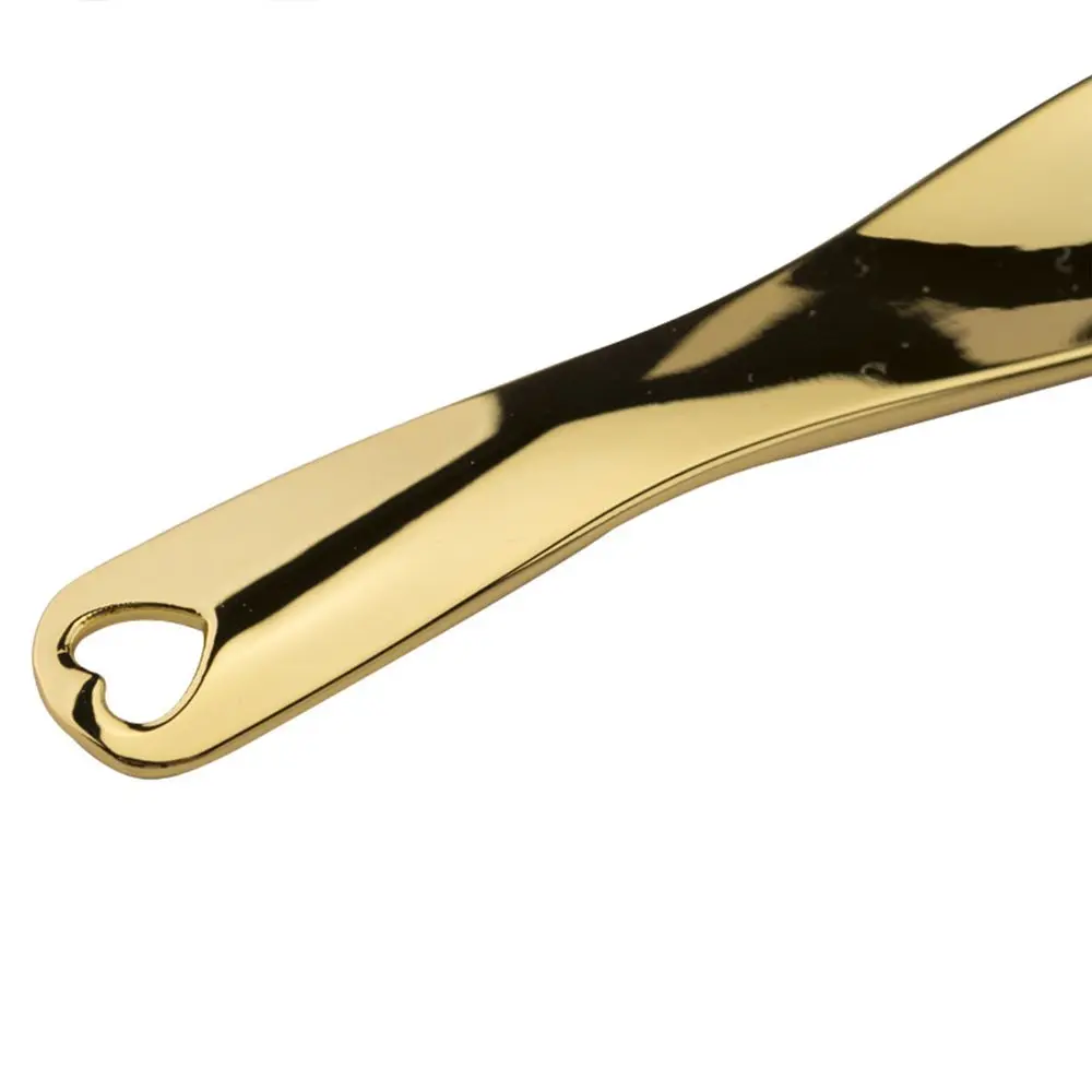 Zilver Goud Metalen Massagelepel Make-up Gereedschap Schoonheid Scoop Make-up Spatel Mini Cosmetische Lepel Gezichtscrème Lepel Gebogen Scoop