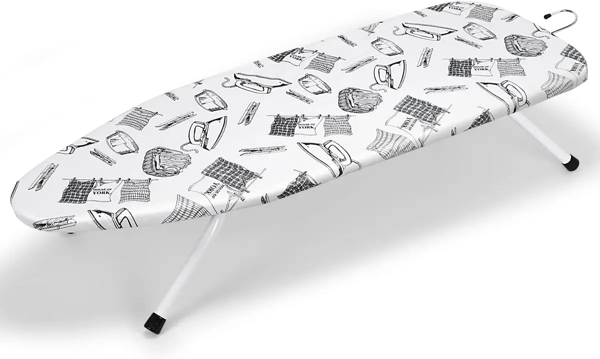 

13'x36'Table top Ironing Board with Thicken Felt Padding, Heat Resistant Cover,StainlSteel Hook,Extra Long Ironing Area