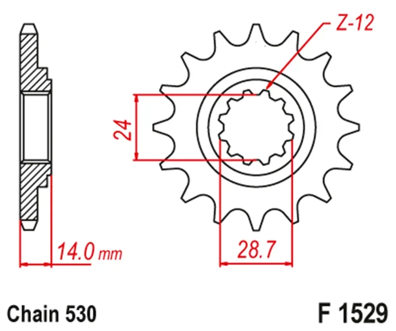 530 17T Motorcycle Front Sprocket For Kawasaki GPZ1100 ZX1100 95-98 ZR1100 ZRX1100 97-00 ZRX1200R ZRX1200S ZR1200 ZRX1200 01-08