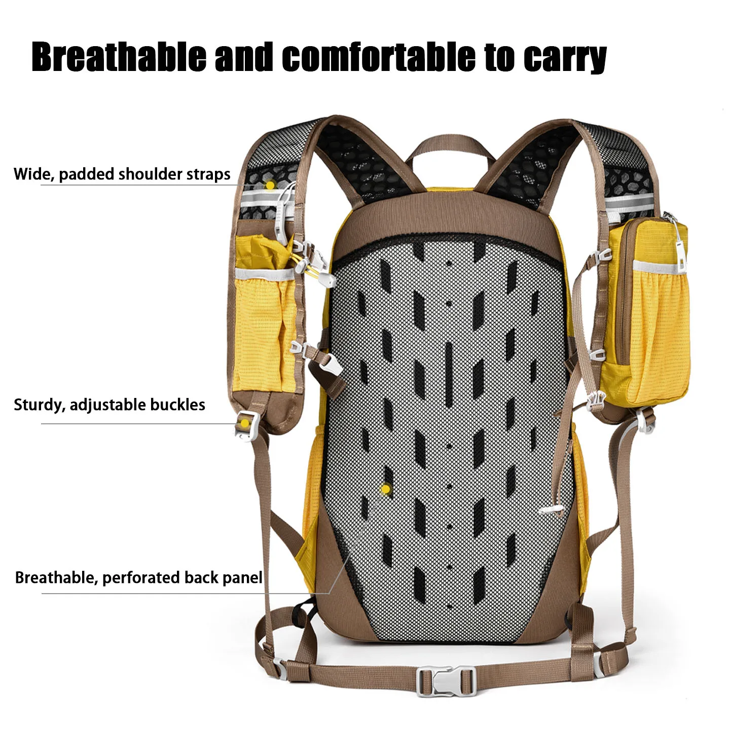 25l Large Capacity Hiking Backpack, Waterproof Lightweight Nylon Hiking Bag, Functional Zoning Design, Cycling Backpack view 5