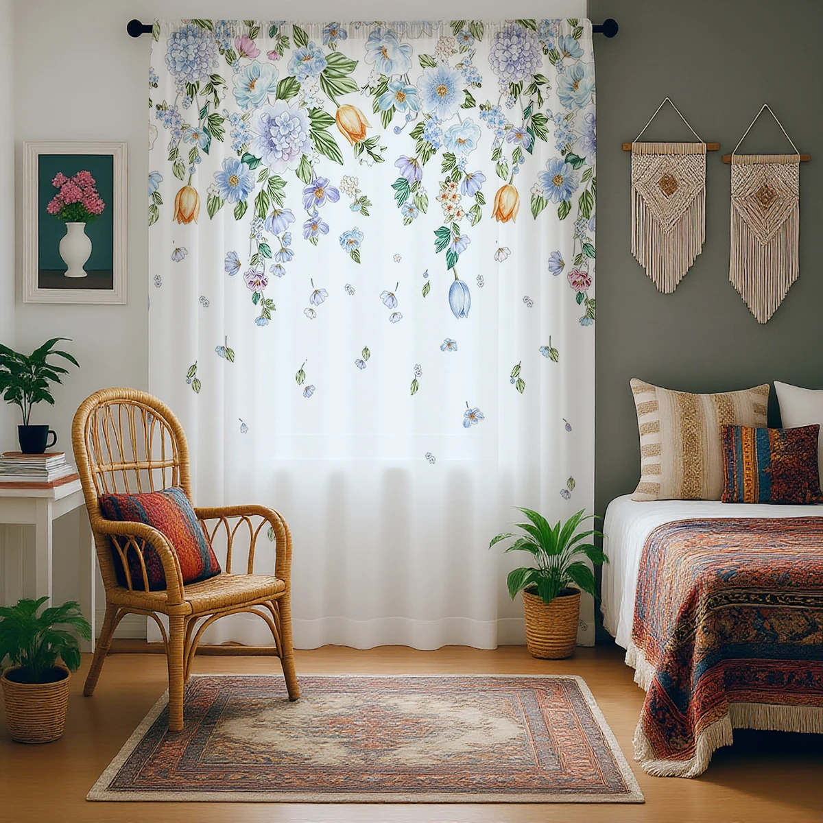ستارة شفافة بنقوش زهرية، ستارة - مراجعة Good Floral & Wedding Decor Supply Photos وسعره