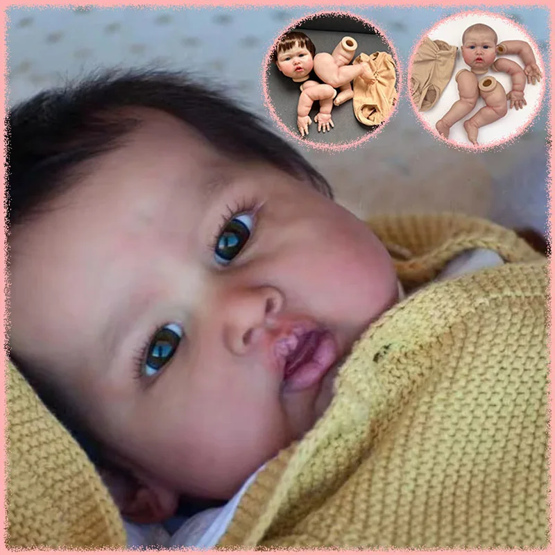 

24inch Blue Sparrow Reborn Doll Kits Hand Paint Hair/Hand Root Hair Lifelike Multiple Layers Painting Doll Parts Visible Veins