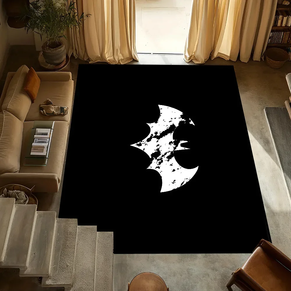 

small carpet Anti-Slip Kitchen B-B-Batman Bedroom Handmade Tufted Rug Carpet Superhero Living Room Entrance Decoration