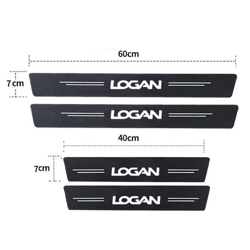 Luminous Car Threshold Tape Door Sill Scuff Plate for Dacia Logan Logo 2023 Rear Trunk Bumper Scratch Guards Protective Stickers