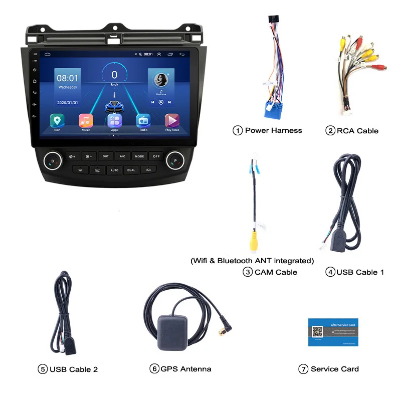 أندرويد 11 8Core 4 + 64GB مشغل فيديو السيارة الوسائط المتعددة لهوندا أكورد 7 2003-2007 نظام تحديد المواقع والملاحة واي فاي BT راديو ستيريو #6