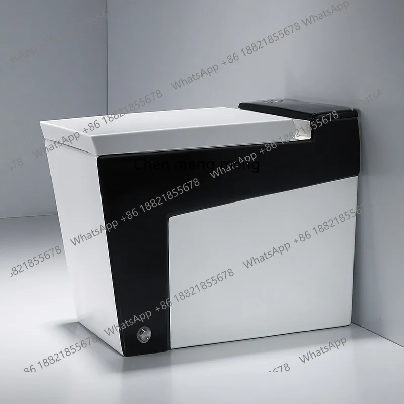 

Black Smart Toilet Small Apartment Household Electric Power Flush Tankless Integrated Pulse Square Toilet F185