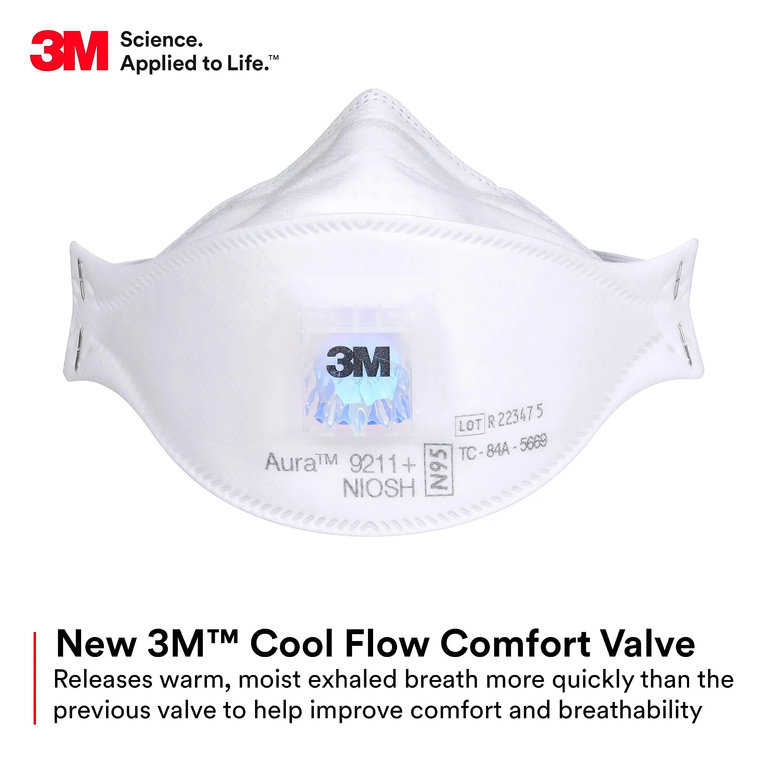 3M هالة 9211 + التنفس الجسيمات N95 قناع غير قابل لإعادة الاستخدام NIOSH الدخان طحن الرملي نشر كنس النجارة الغبار