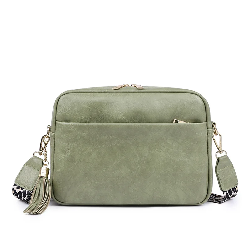 New candy-colored shoulder women's crossbody retro wind fringed bag