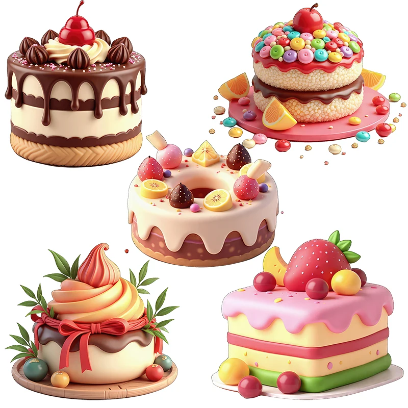 Three Ratels CG134 Delicious dessert cartoon stickers for kitchen refrigerator decorationdessert shop window decals