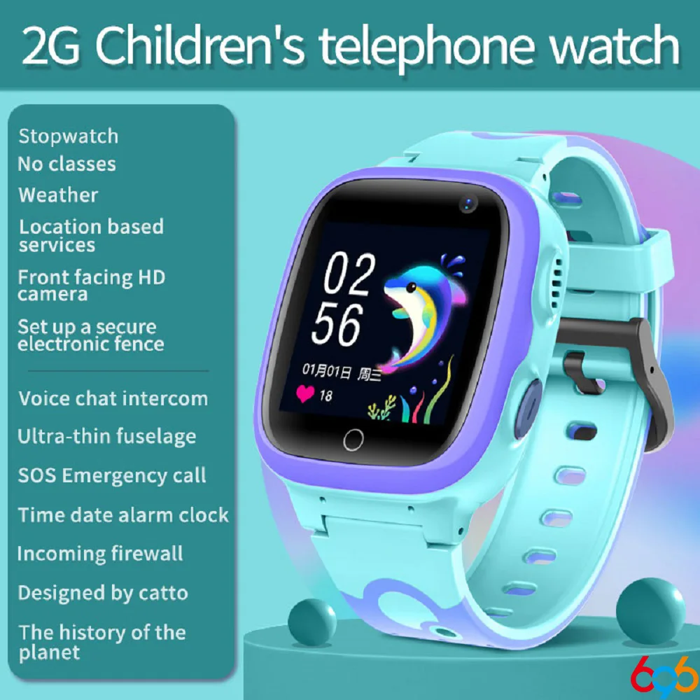 Children Smart Watch SOS Phone Watch Smartwatch Kid With Sim Card GSM Waterproof IP67 Gift LBS HD Camera Weather For IOS Android