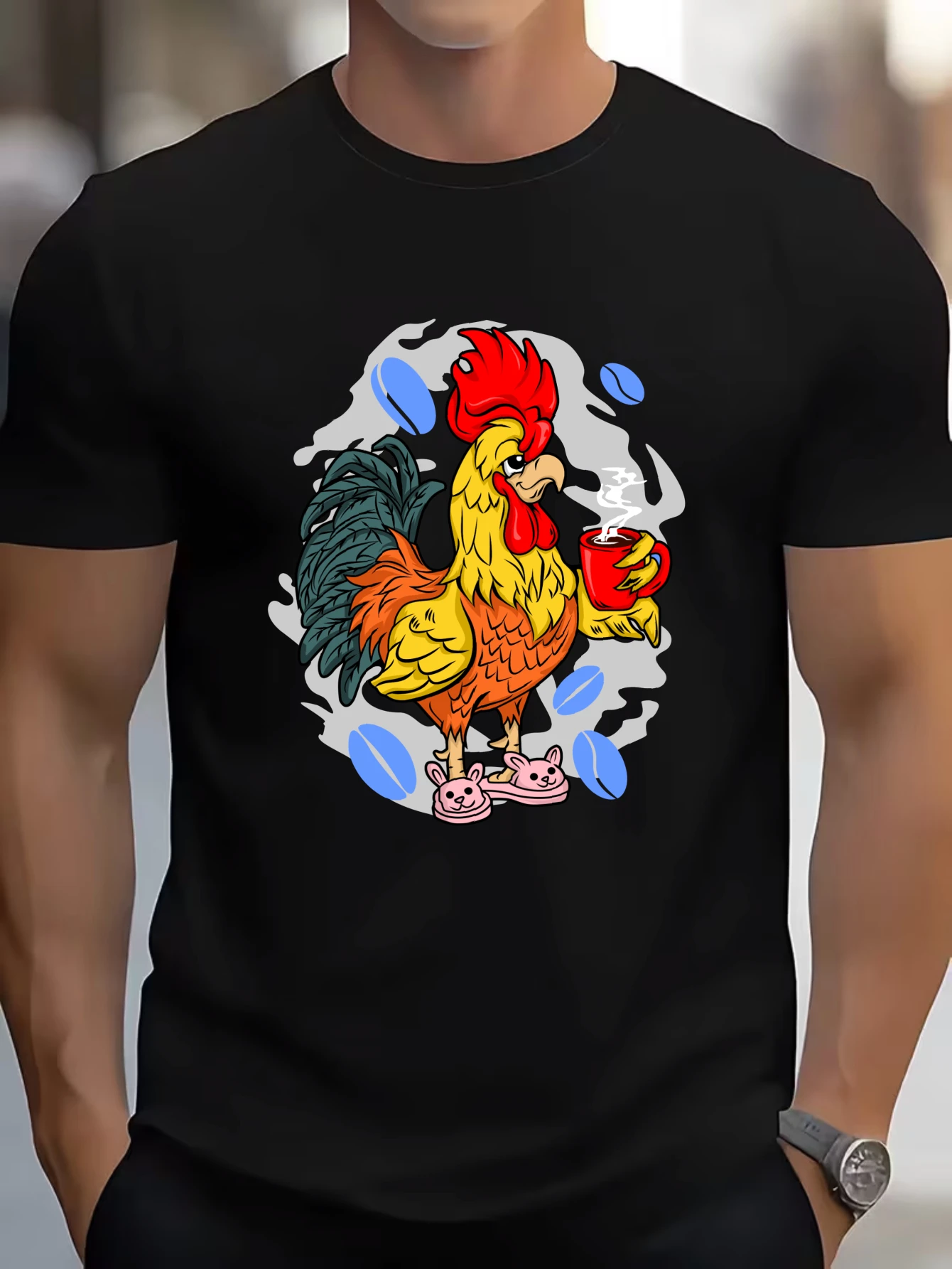 

Retro Skeleton Cowboy Graphic T-Shirt for Men, Western Gothic Short Sleeve Tee, Cowboy Skeleton Print Tops