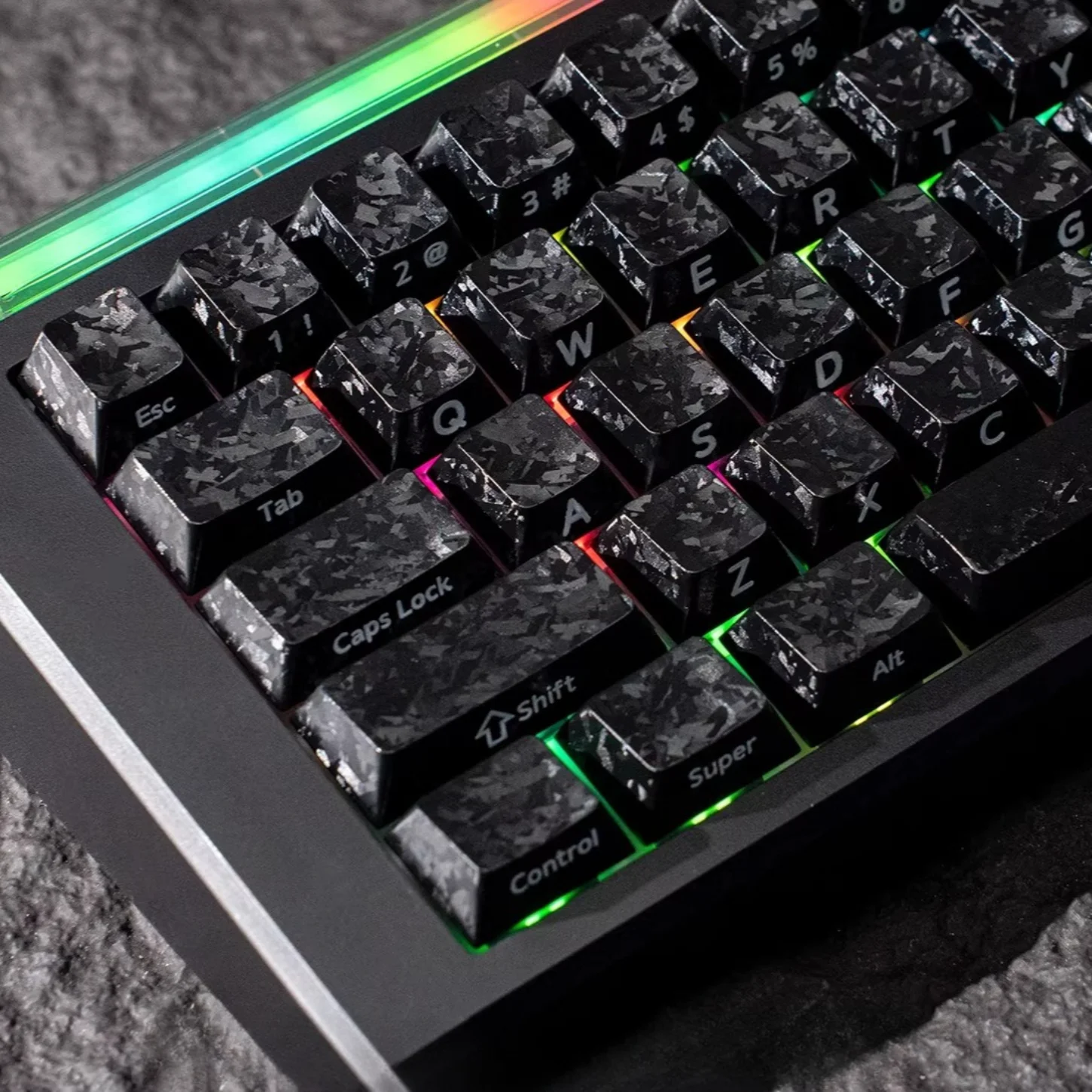 

Комплект брелков Cherry с рисунком из углеродного волокна PBT 118, колпачок для клавиш, совместимый с механической клавиатурой 68/82/87/98/100/104