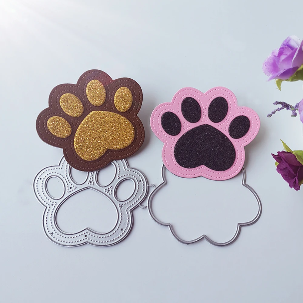 

New animal footprints, animal feet cutting dies scrapbook decoration embossed photo album decoration card making DIY crafts