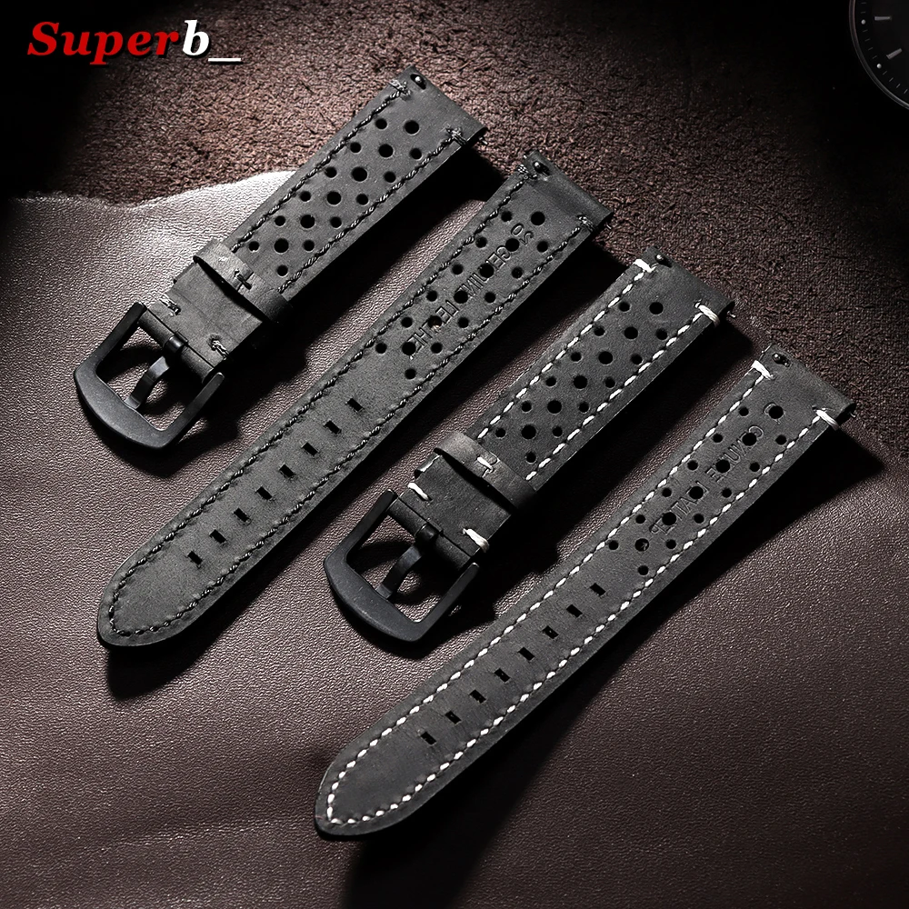 Quick Release Breathable Porou - Leather Strap Quick Release 评论和价格