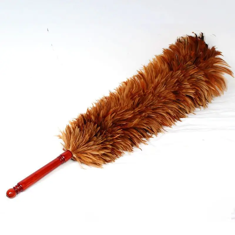 Chicken Feather Duster Car Household Dust Sweeping Dust Removal Not Easy to Lint Wall Ceiling Retractable Chicken Feather Duster