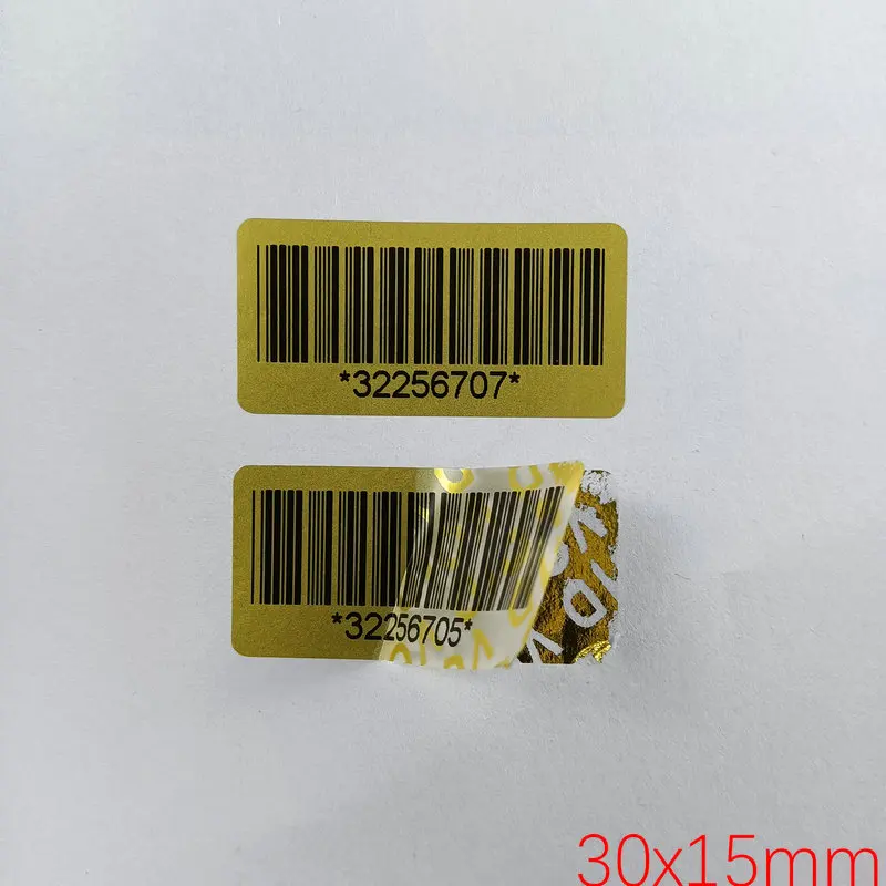 100PCS protection warranty sheet 30mm × 15mm gold safety seal anti-counterfeiting warranty sheet fake decals