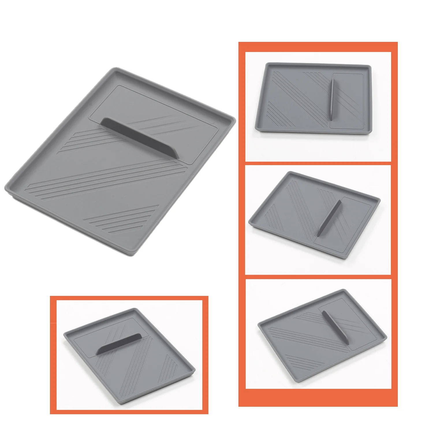 For Model X S Central Control Upper Storage Mat Protective Pads Car Cushion Accessories Grey