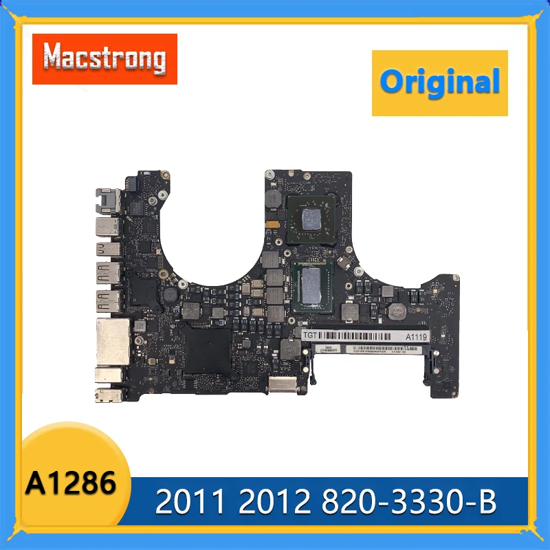 

Original A1286 Motherboard 2011 820-2915-A/B for MacBook Pro A1286 Logic Board 2.0GHz/2.2GHz 820-3330-B 2012