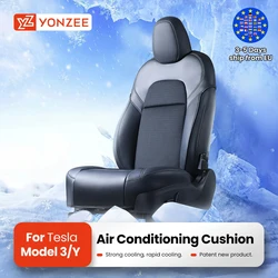 YZ para Tesla Model Y 3 2021-2023 cojín de asiento de coche de refrigeración fundas de asiento de ventilación de soplado fresco de verano almohadilla de refrigeración de asiento de coche