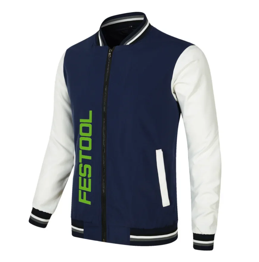 Chaqueta de béisbol de algodón con forro polar, sudadera ajustada con logotipo de coche, moda Hip Hop, primavera y otoño, novedad de 2023