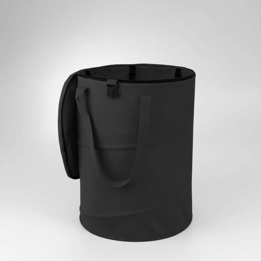 

Collapsible 24 Gallon Pop Up Trash Can with Lid & Sorting Clips - Reusable Outdoor Garden Waste Bag for Camping & Yard Work