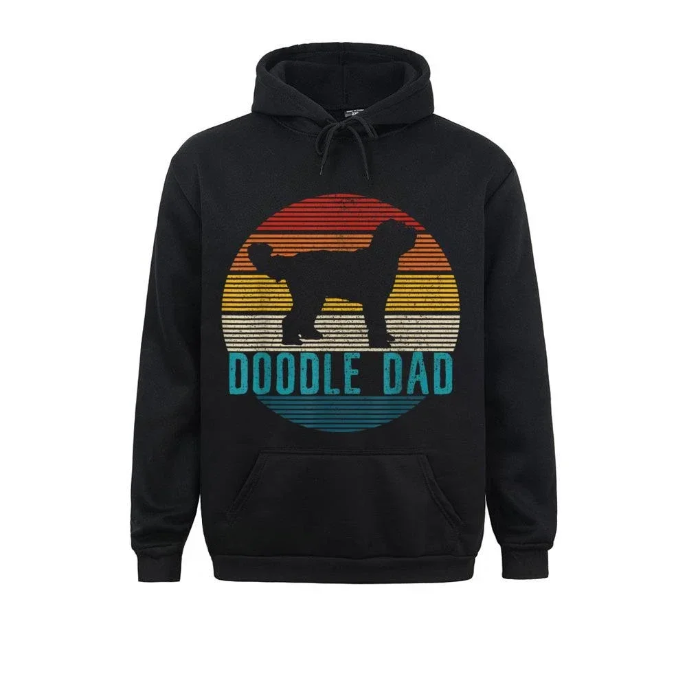 Daddle Vintage Goldendoodle's fun Thanksgiving fashion long-sleeved hoodie can be worn by both men and women for fall and winter