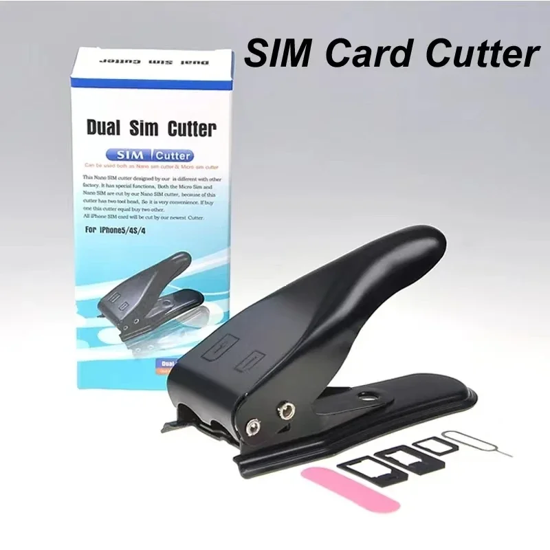 Universal Multifunções Dual Nano Micro SIM Card Cutter, Smartphone Punch, Adequado para Android, Acessório Telefone Inteligente, 6 em 1