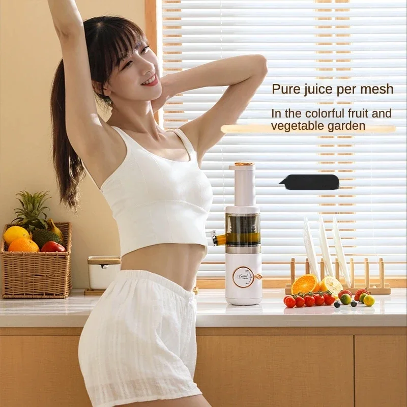 NEW Electric Fruit Vegetable Juicer Machine Mini Slow Juicer Screw Cold Press Extractor Patented Filter-Free Modle-Portaable