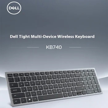 Dell KB740 Wireless Keyboard Office Keyboard Design Sense, Exquisite Keyboard, Low Noise and Efficient USB External Titan Grey