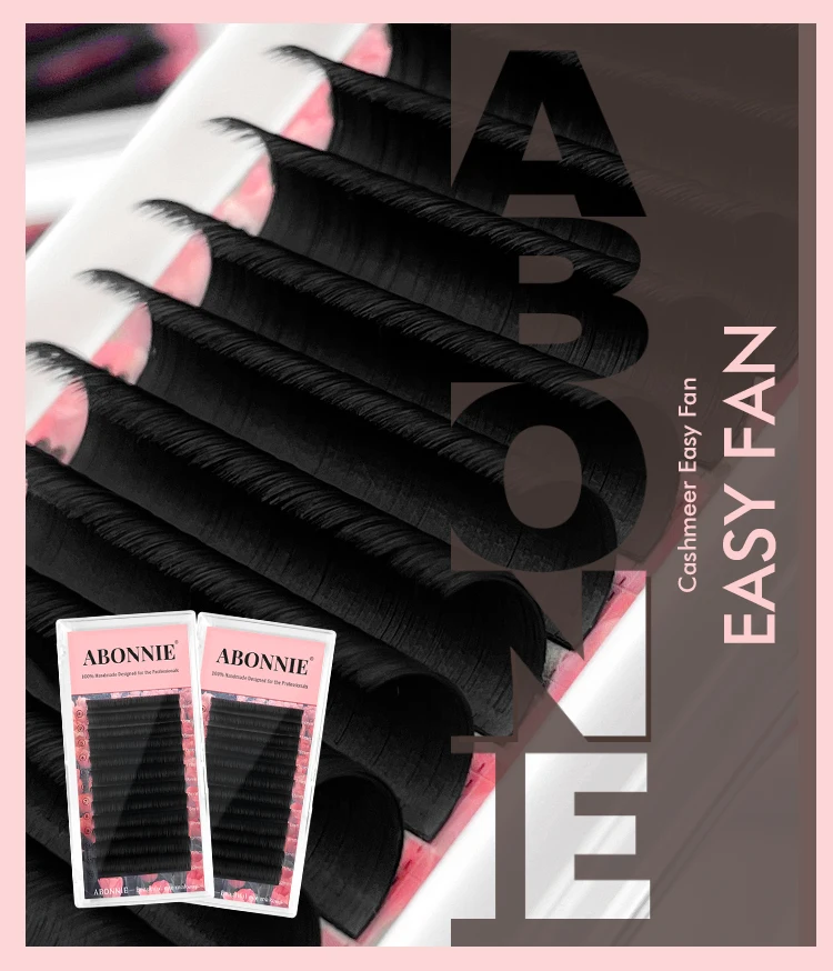 ABONNIE Kaschmir Easy Fan Lashes Extension DIY 2d/3d/4d/10d Nerz Blooming Eye Lash Extensions 0,03/0,05/0,07/0,10 – Detail 1