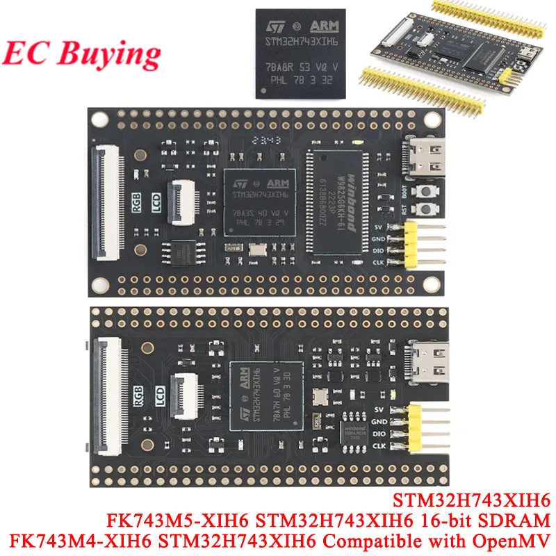 STM32H743XIH6 STM32H743 FK743M4 FK743M5-XIH6 System rdzeniowy uczenie się STM32 moduł płytki rozwojowej 16-bitowy SDRAM kompatybilny OpenMV