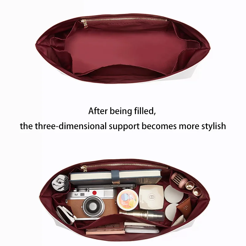 New Bag Organizer Insert For Longchamp Hobo M Xtra Durable Lightweight Dupont Paper Waterproof Modification Bag Accessories