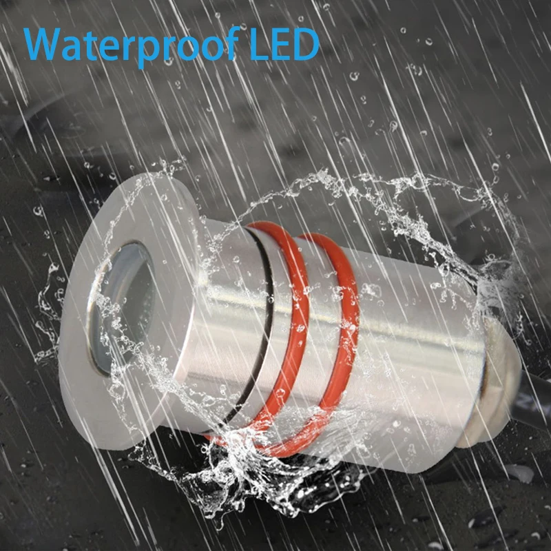 1W Mini LED IP68 Waterproof Stainless Steel Pool Underwater Lamp DC12V 24V Stair Pathway Garden Deck Spotlight Underground Light