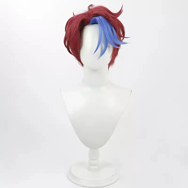 Anime Ensemble Stars Nice Arneb Thunder Cosplay Wig Heat Resistant Synthetic Hair Halloween Party Role Play + Wig Cap