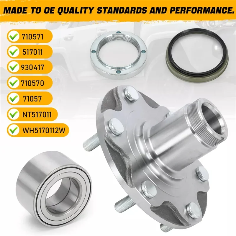 

4 шт. комплект ступицы подшипника переднего колеса в сборе для Toyota 4 Runner 2WD Sequoia WH 5170112 В, НТ 517011