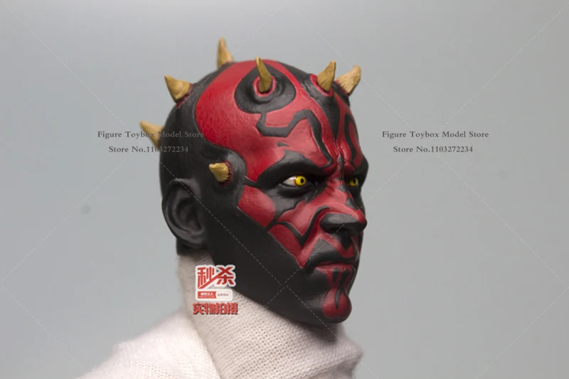 Darth Maul w skali 1/6 delikatna rzeźba głowy seria gwiezdnych wojen lidera mandaloryjskich zabawki modele rzeźbiarskich dla 12-calowych dekorów męskie ciało