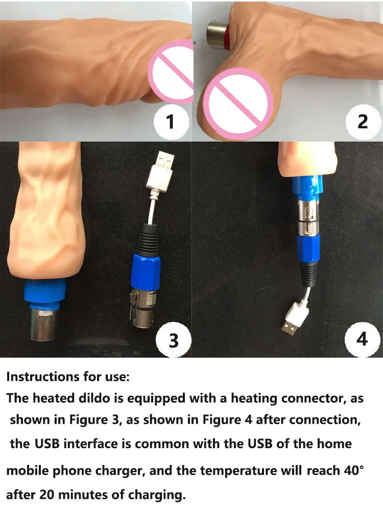 Automatic Sex & Love Machine Attachments for Women Soft Silicone Realistic Heated Dildos with 3XLR Connector Female Masturbator