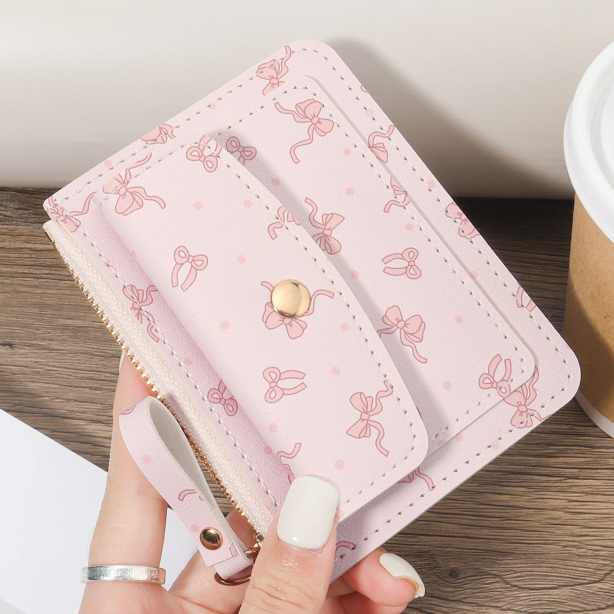 Card clip ultra-thin, lightweight, portable cash, ID card, credit card, coin pocket wallet, fashionable zipper coin wallet, high