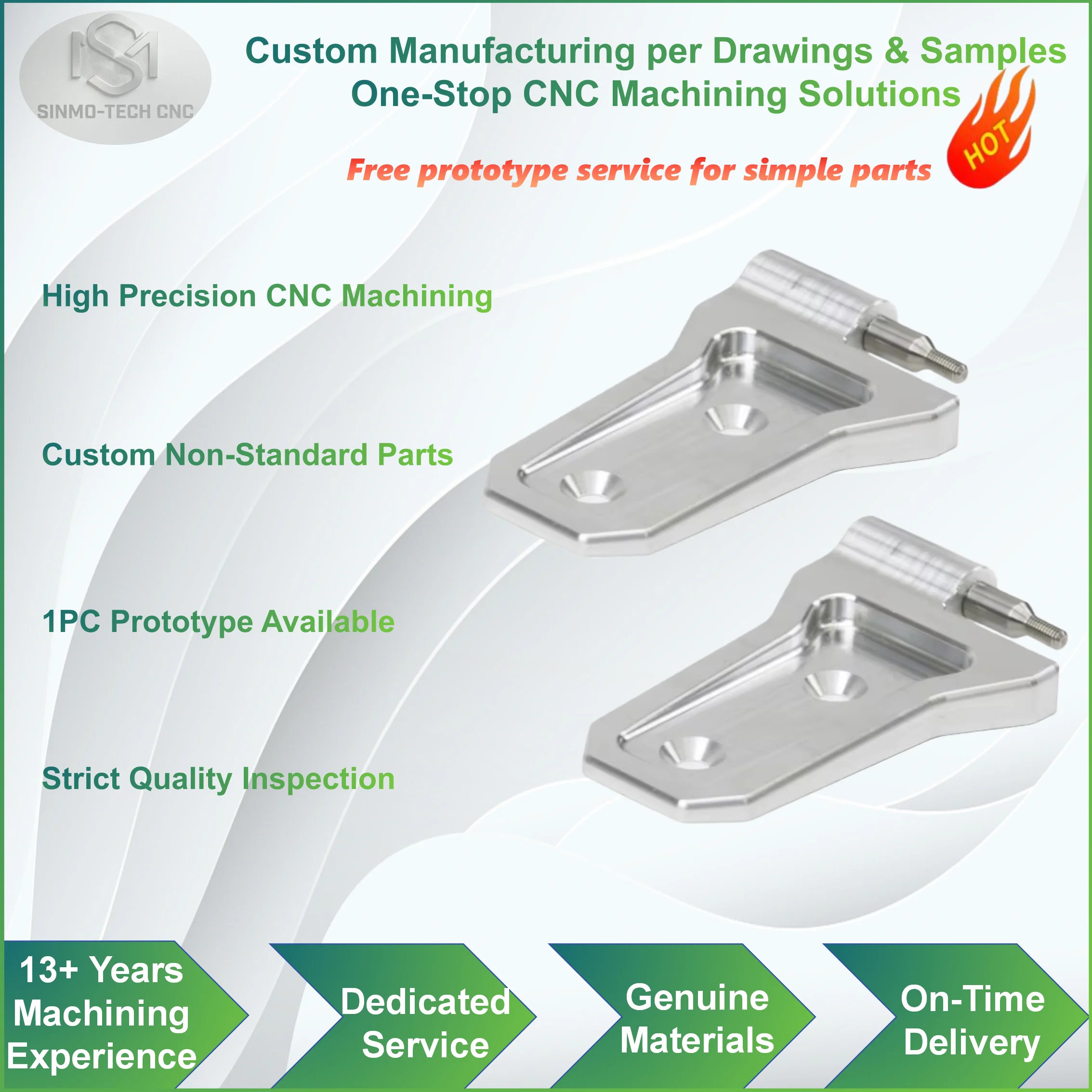 

High Precision CNC Metal Machining Custom Aluminum Alloy Stainless Steel OEM Turning Milling Prototype Parts