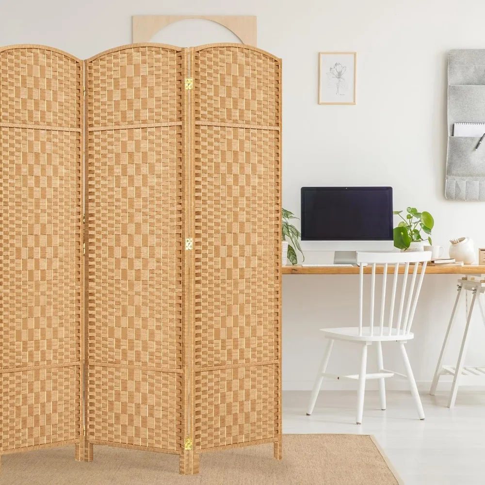 شاشات الخصوصية القابلة للطي - 3 فواصل لغرف الألواح للمساحات الطويلة مقاس 16 بوصة، وأقسام حائط مؤقتة بطول 6 أقدام لفصل المساحة