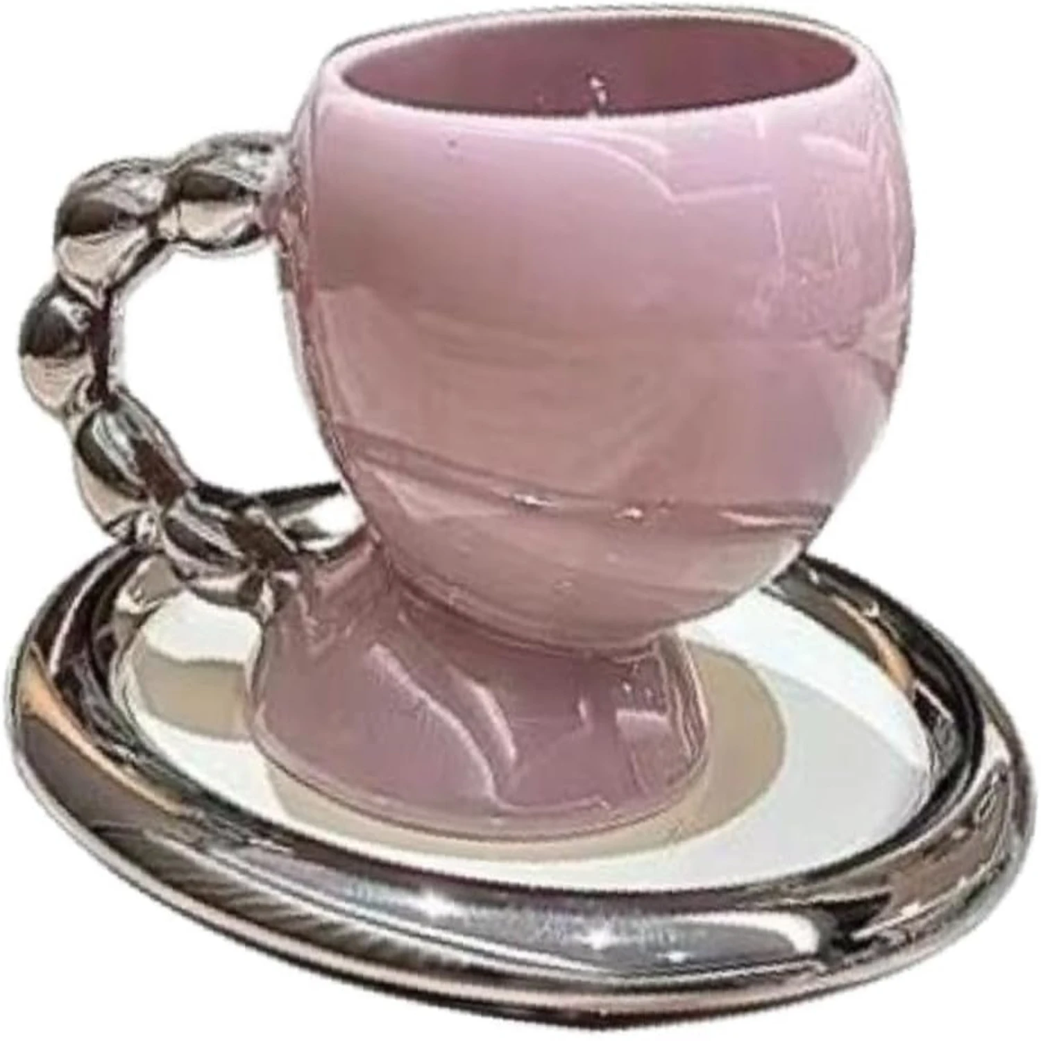 

Ceramic Coffee Mug Set with Coaster & Saucer - Ideal for Milk, Juice, Cappuccino, Tea - Great for Home/Office Decor & Entertaini
