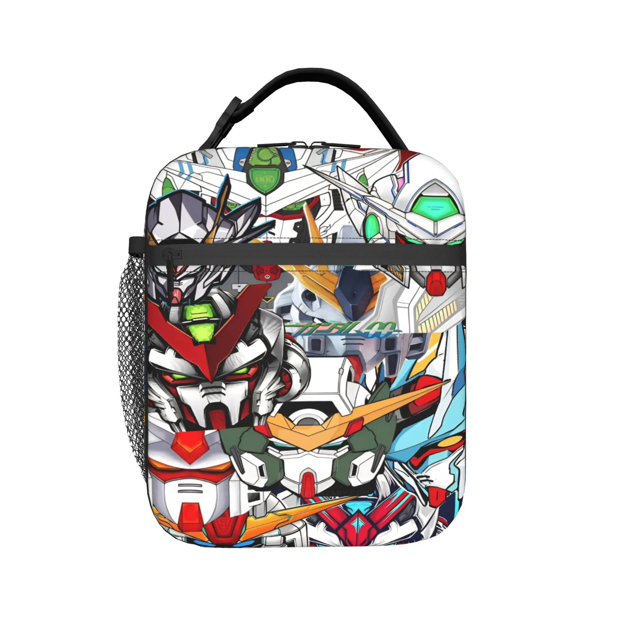 mobile suit gundams Merch Insulated Lunch Tote Bag For Office  Food Container Portable Cooler Thermal Lunch Box