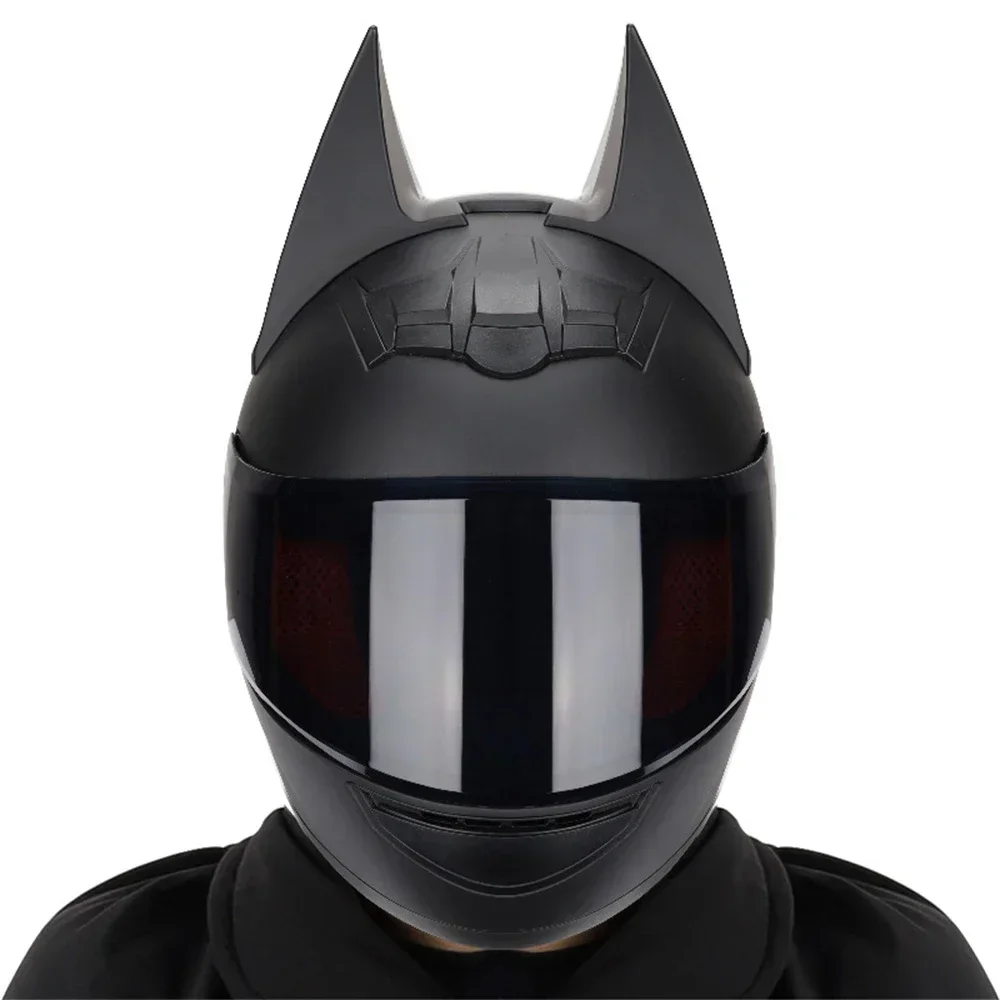 Motorcycle Helmets Bat Horn Head Motorcross Motorbike Helmet Full Face Scooter Casco Moto Capacete Motorcycle Helm Accessories