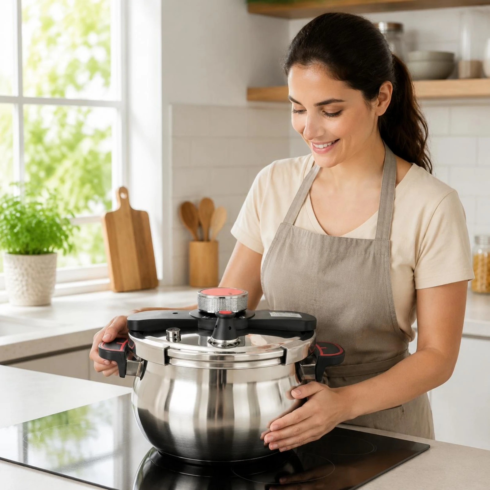 

Induction Pressure Cooker Burst-Resistant Proof Household Cookware for Home Kitchen