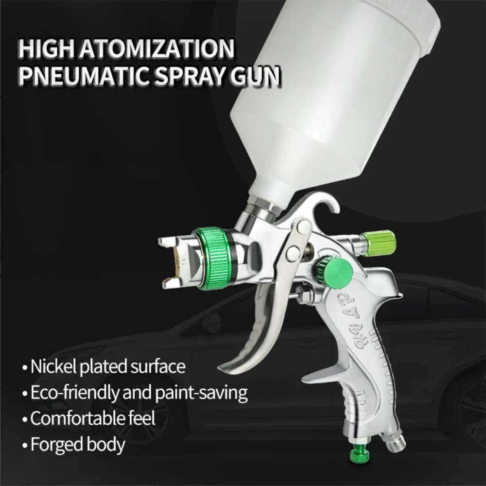 Pneumatic Spray Gun 2008HVLP For Car Sheet Metal Paint Spray Gun, Latex Paint Atomization Repair For Furniture