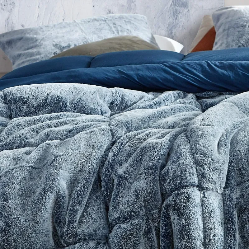 Coma Inducer Oversized King Comforter Set Dark Denim Blue