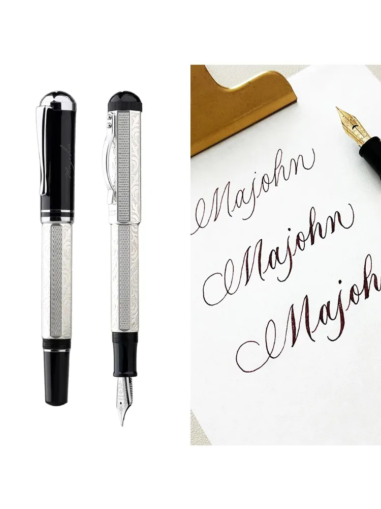 Pióro wieczne Hot MAJOHN P138 P136 Art Fountain Pen z miękką, elastyczną końcówką F / Końcówka Majohn do szkicowania kwiatów, gotyckiego pisma okrągłego, kreatywnych prac artystycznych i pisania. — zdjęcie produktu 7